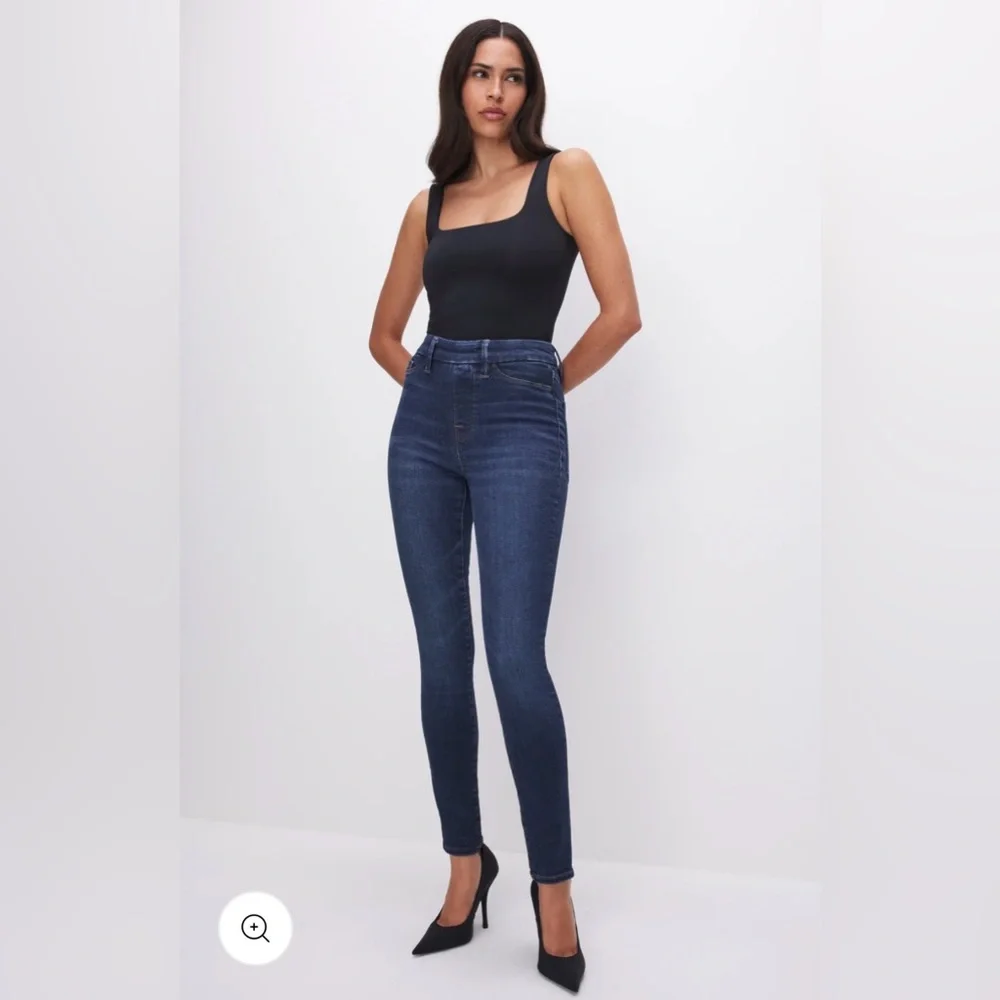 Good American Power Stretch Pull-on Skinny Jeans, SML NWT - Picture 2 of 3